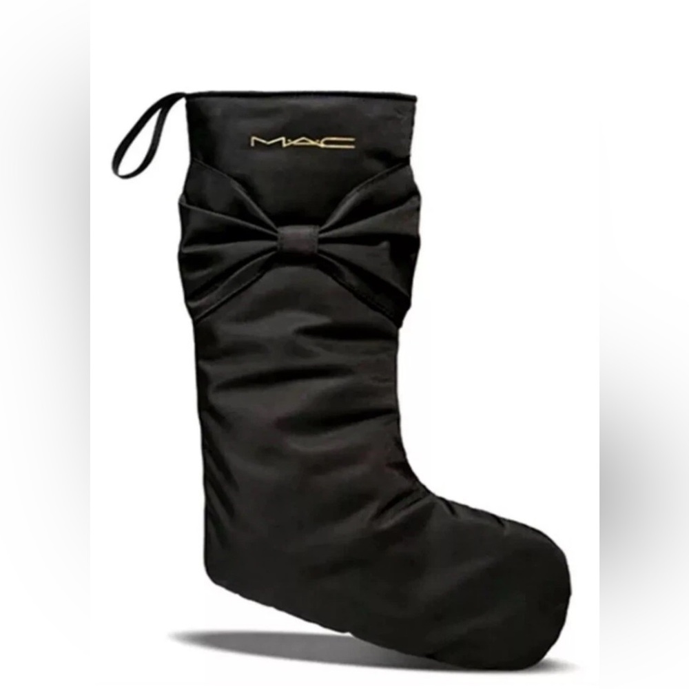 MAC Cosmetics Black Christmas Stocking w/Bow comes w/over $200 makeup/skincare